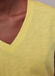 Willa V Neck Cap Sleeve Tee