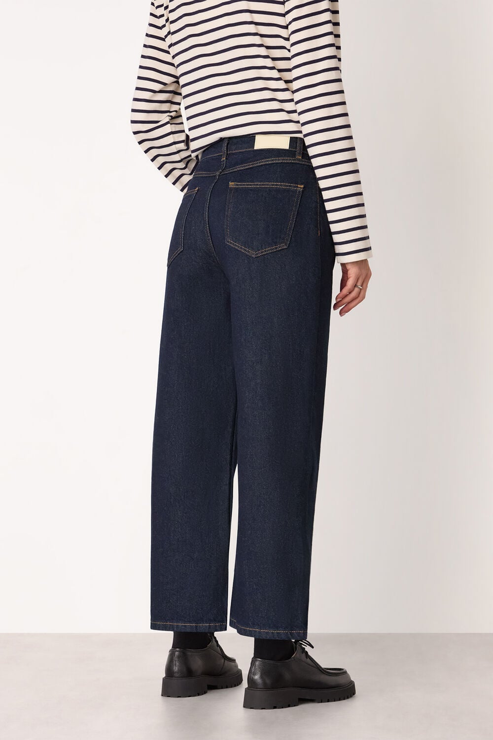 Dark Denim Straight Ankle Length Jean