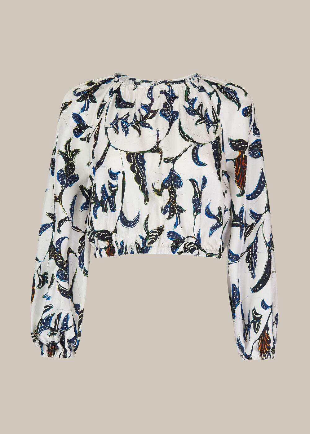 Subrina Printed Silk Top