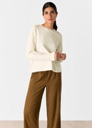 Textured Relaxed Jersey Top