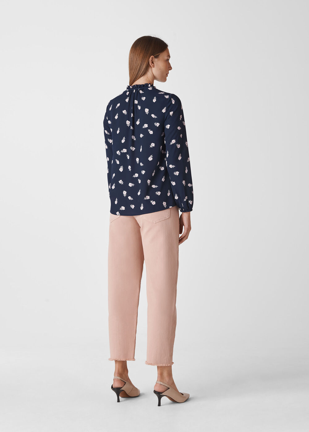 Rowan Print Layla Blouse Navy/Multi