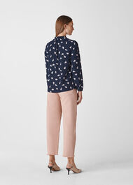 Rowan Print Layla Blouse Navy/Multi