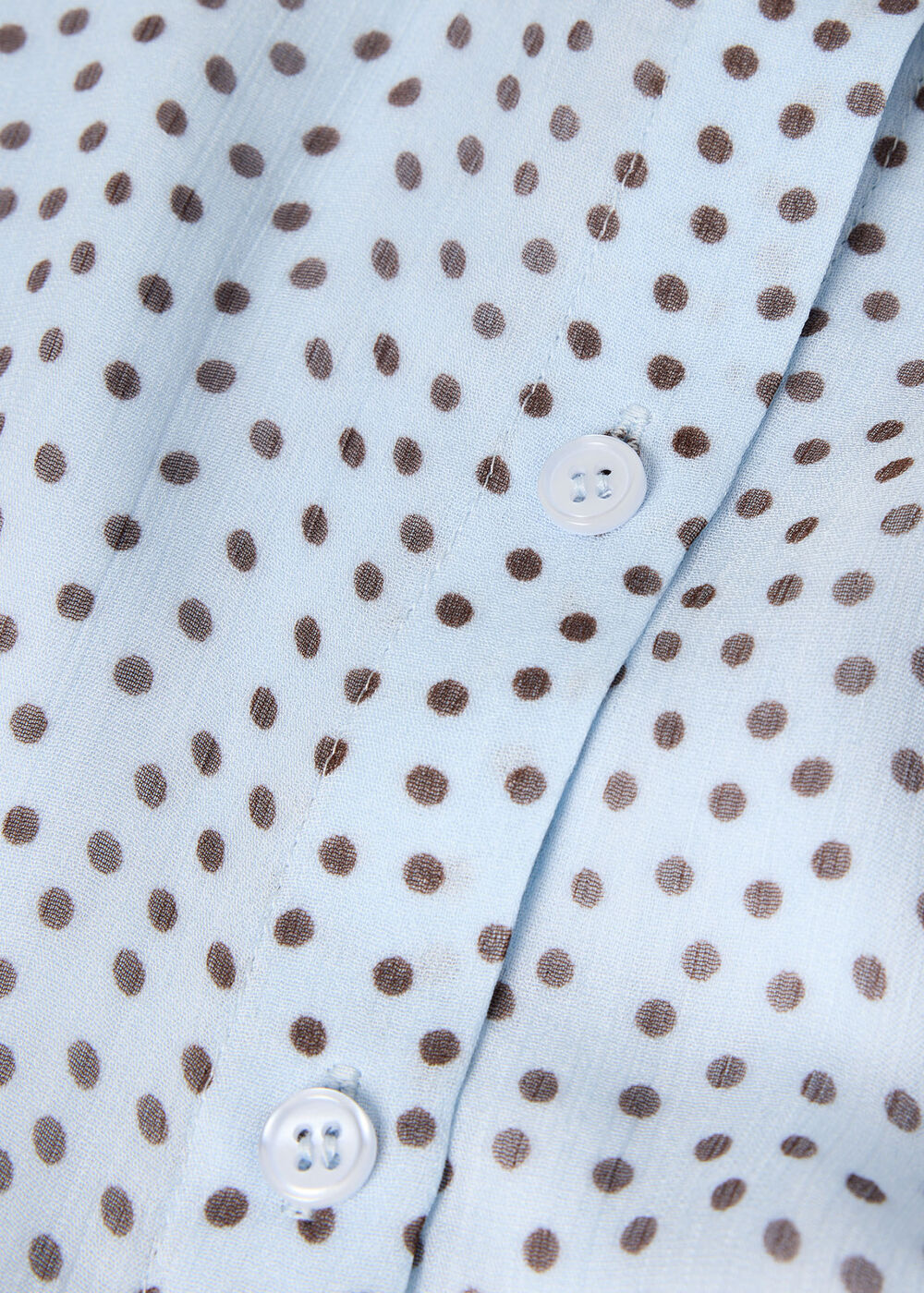 Polka Dot Sheer Sleeve Shirt