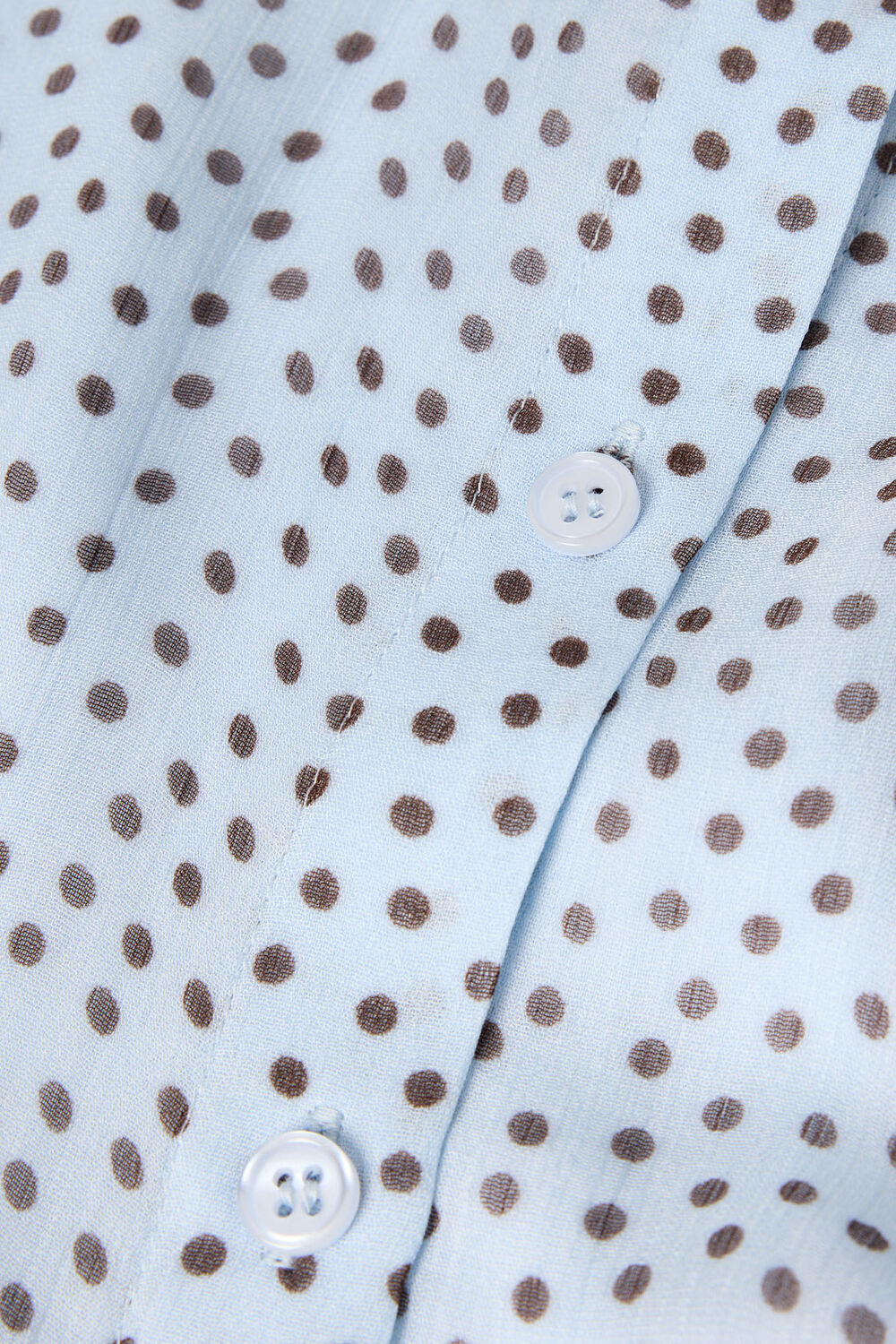 Polka Dot Sheer Sleeve Shirt