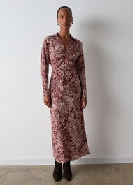 Feathered Animal Shirt Dress