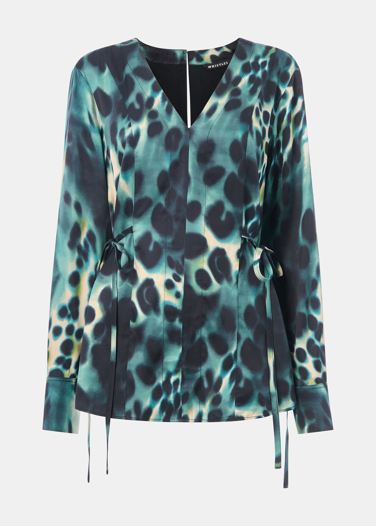 Misty Leopard V Neck Blouse