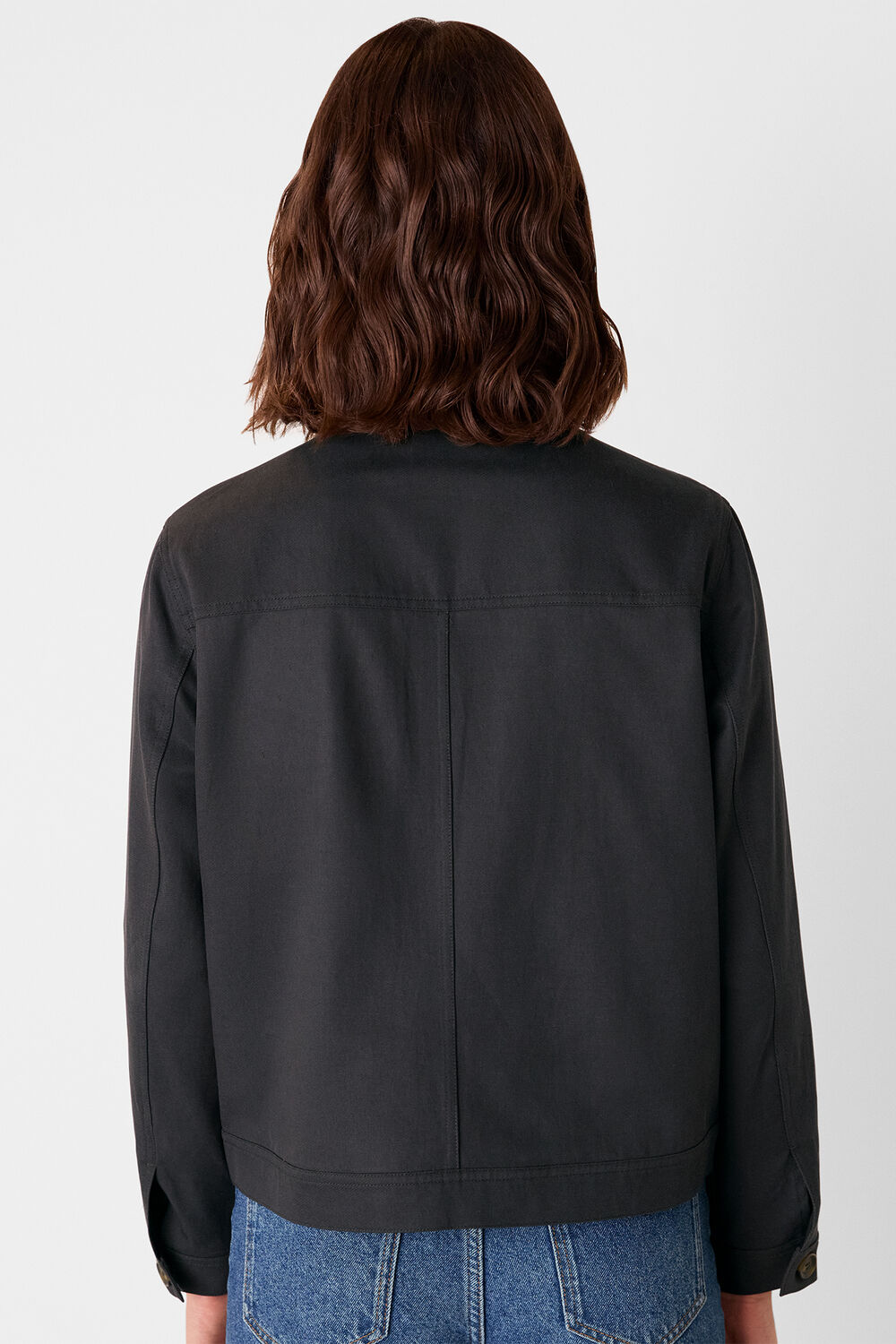 Washed Black Mia Pocket Detail Jacket