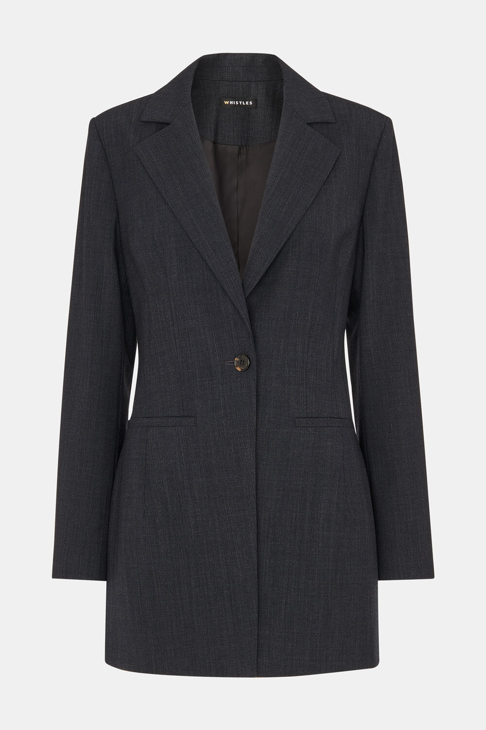 Grey Mia Elongated Waist Blazer