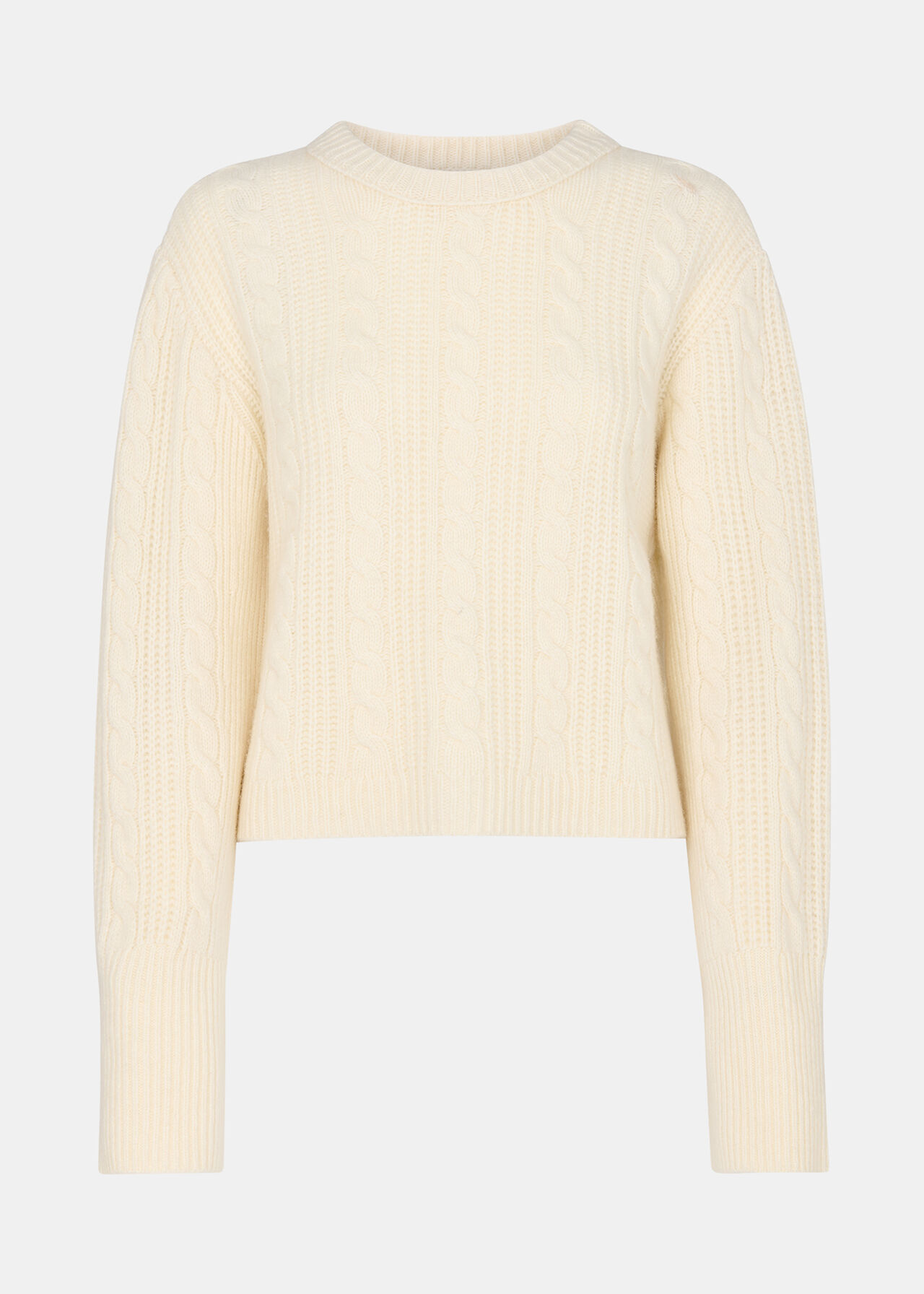 Cable Detail Crew Neck Knit