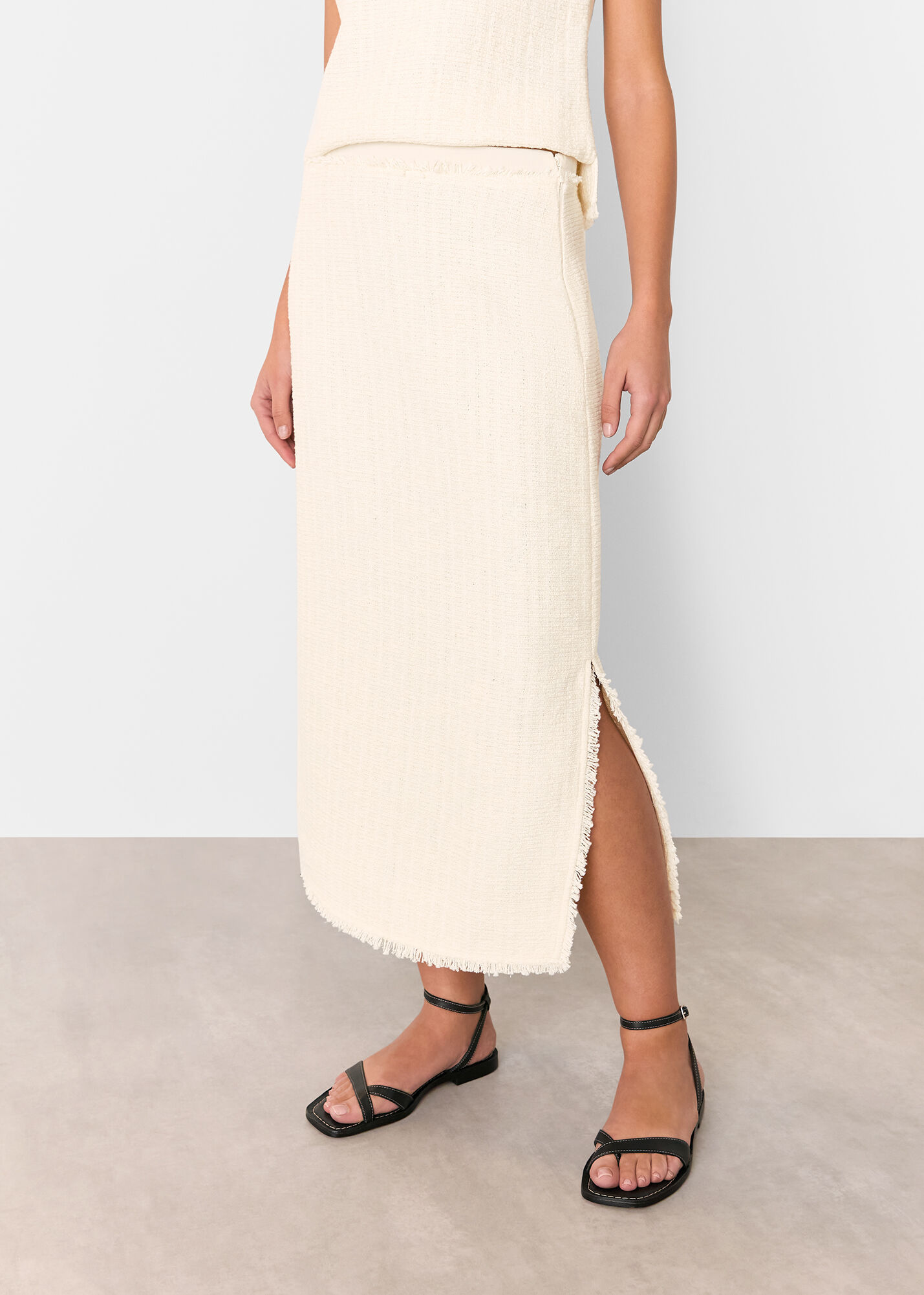 Ivory Lucie Boucle Tank | WHISTLES | Whistles US |