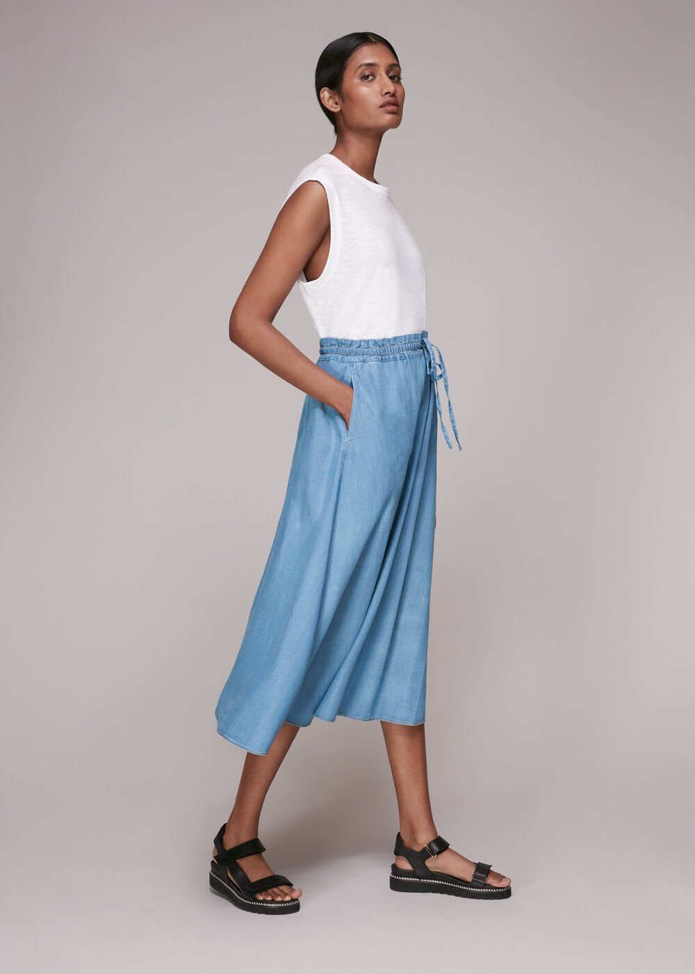 Denim Chambray Skirt