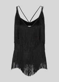 Evena Fringe Detail Cami Black