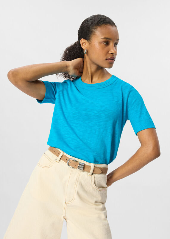 Turquoise Rosa Double Trim T-Shirt