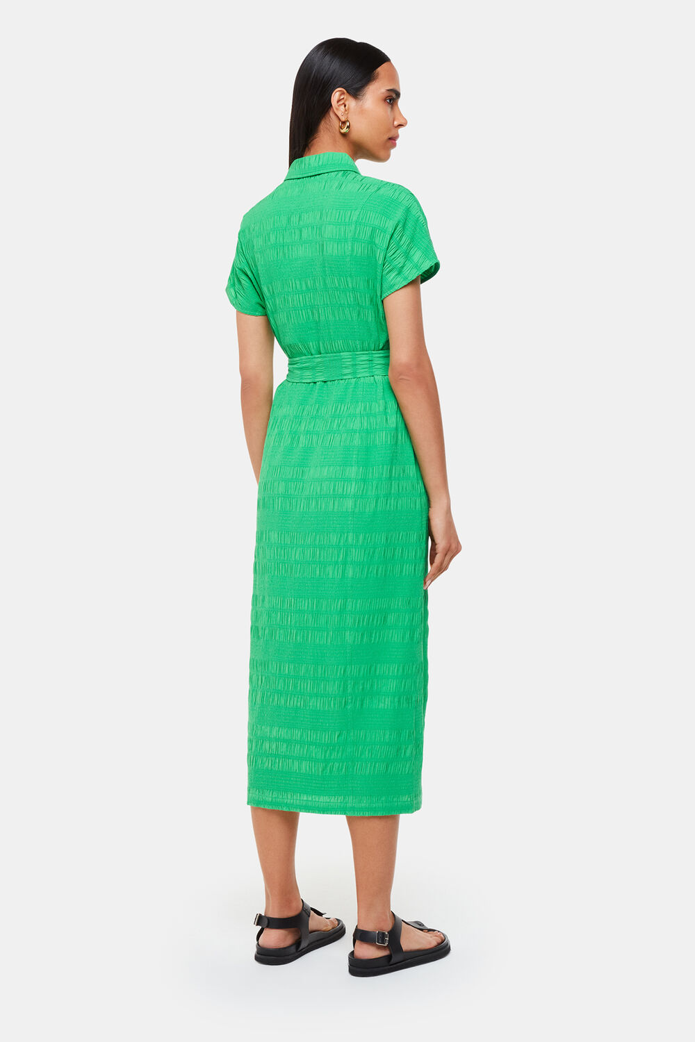 Green Millie Textured Dress
