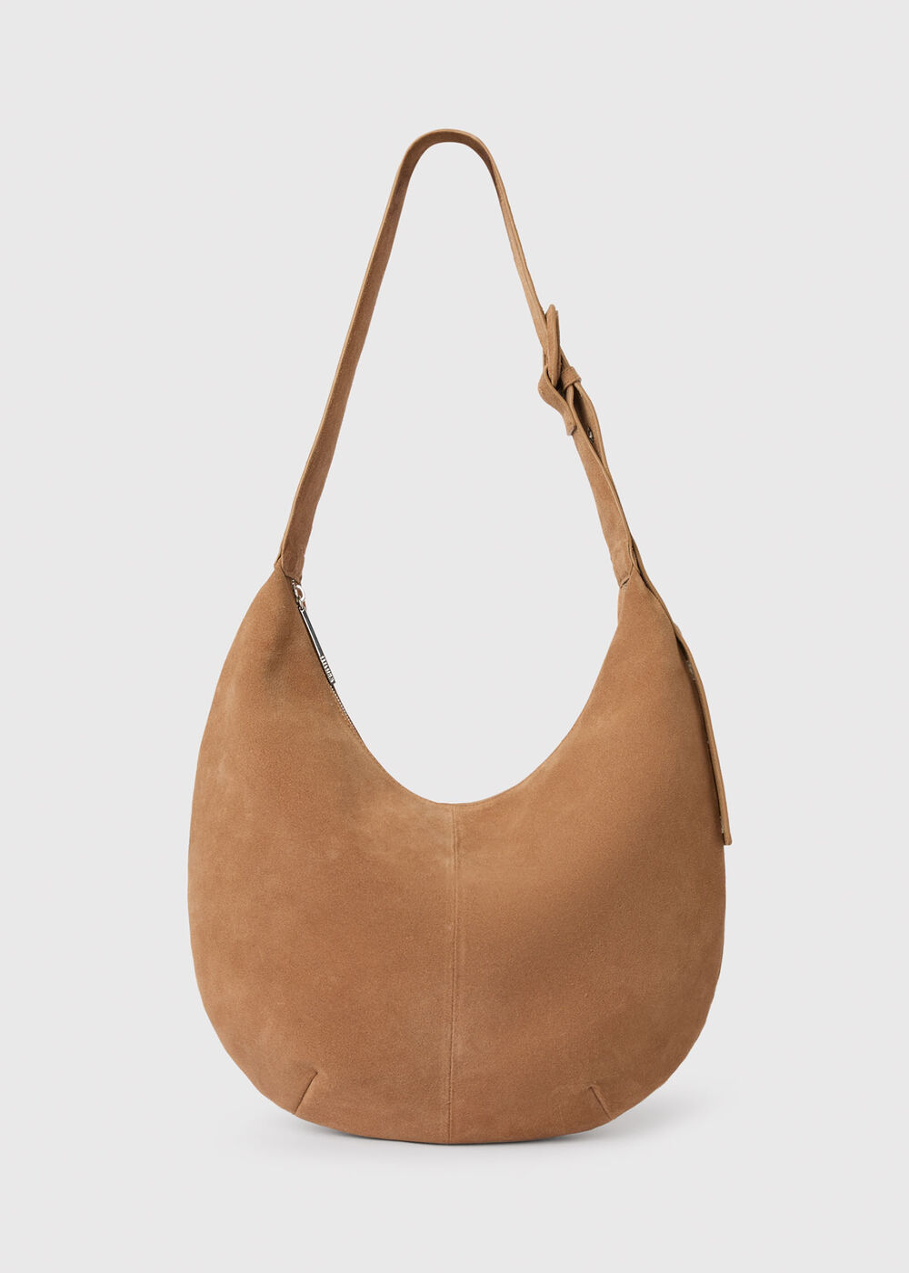 Large Sia Curved Suede Bag
