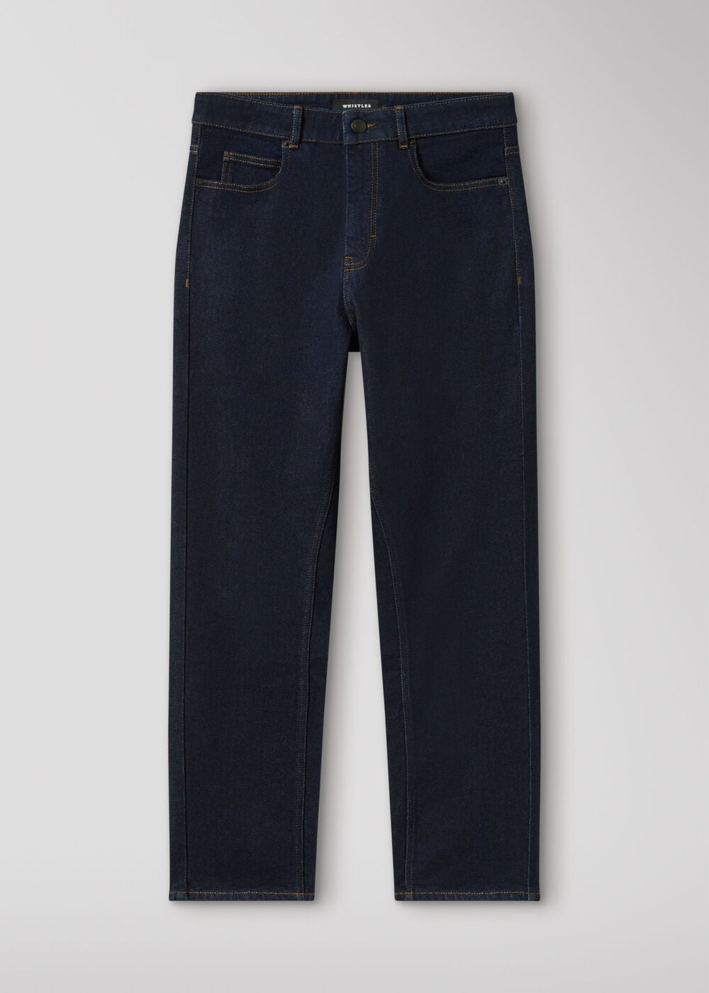 Dark Denim Stretch Stovepipe Leg Jean