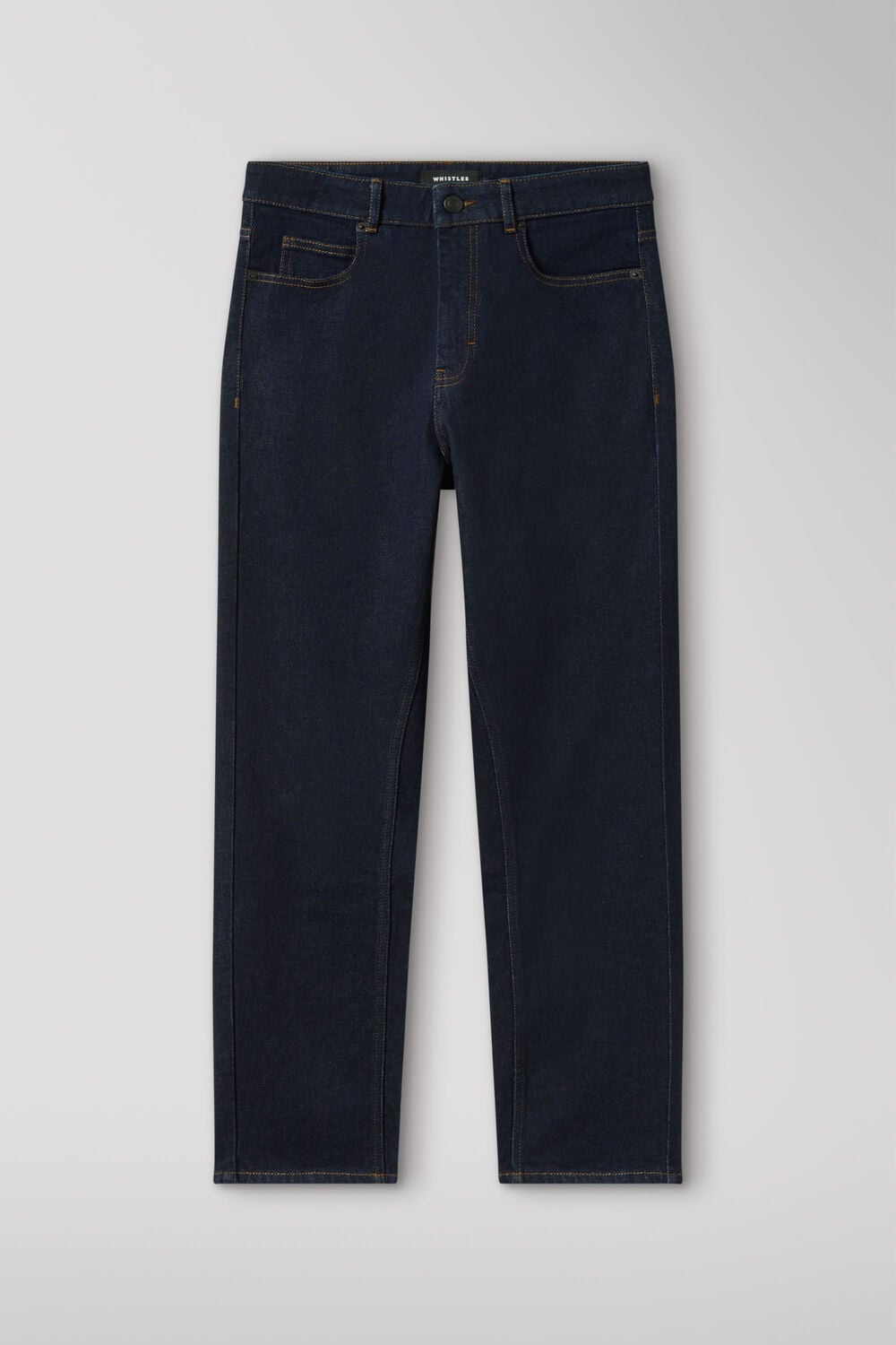 Dark Denim Stretch Stovepipe Leg Jean