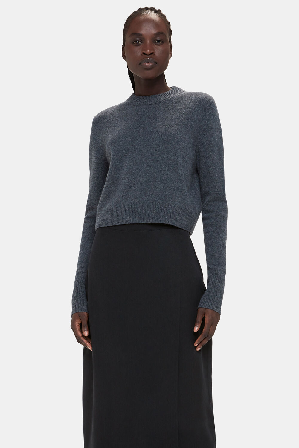 Black Olivia Wrap Skirt