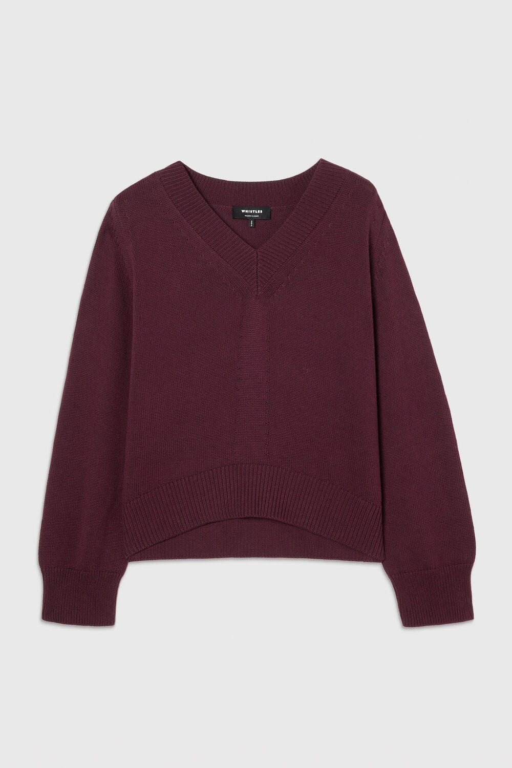 Cotton V Neck Relaxed Knit