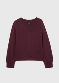 Cotton V Neck Relaxed Knit