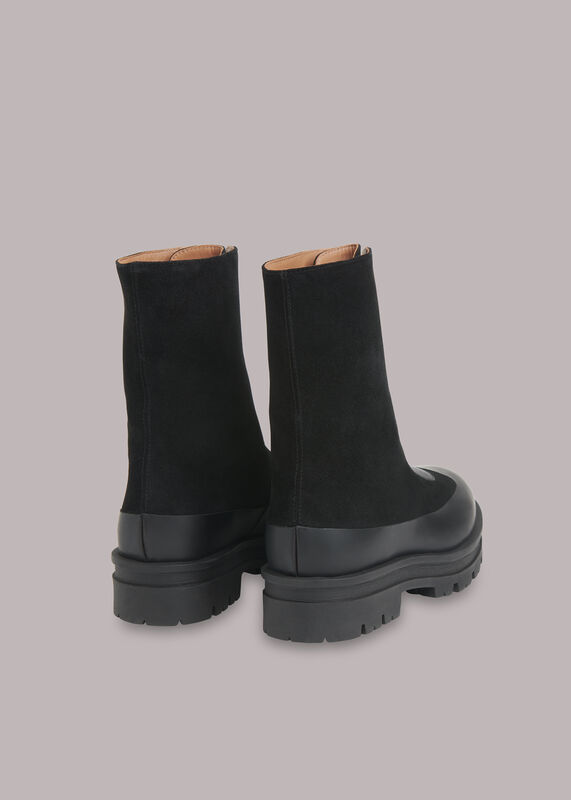 Black Barkley Zip Front Boot