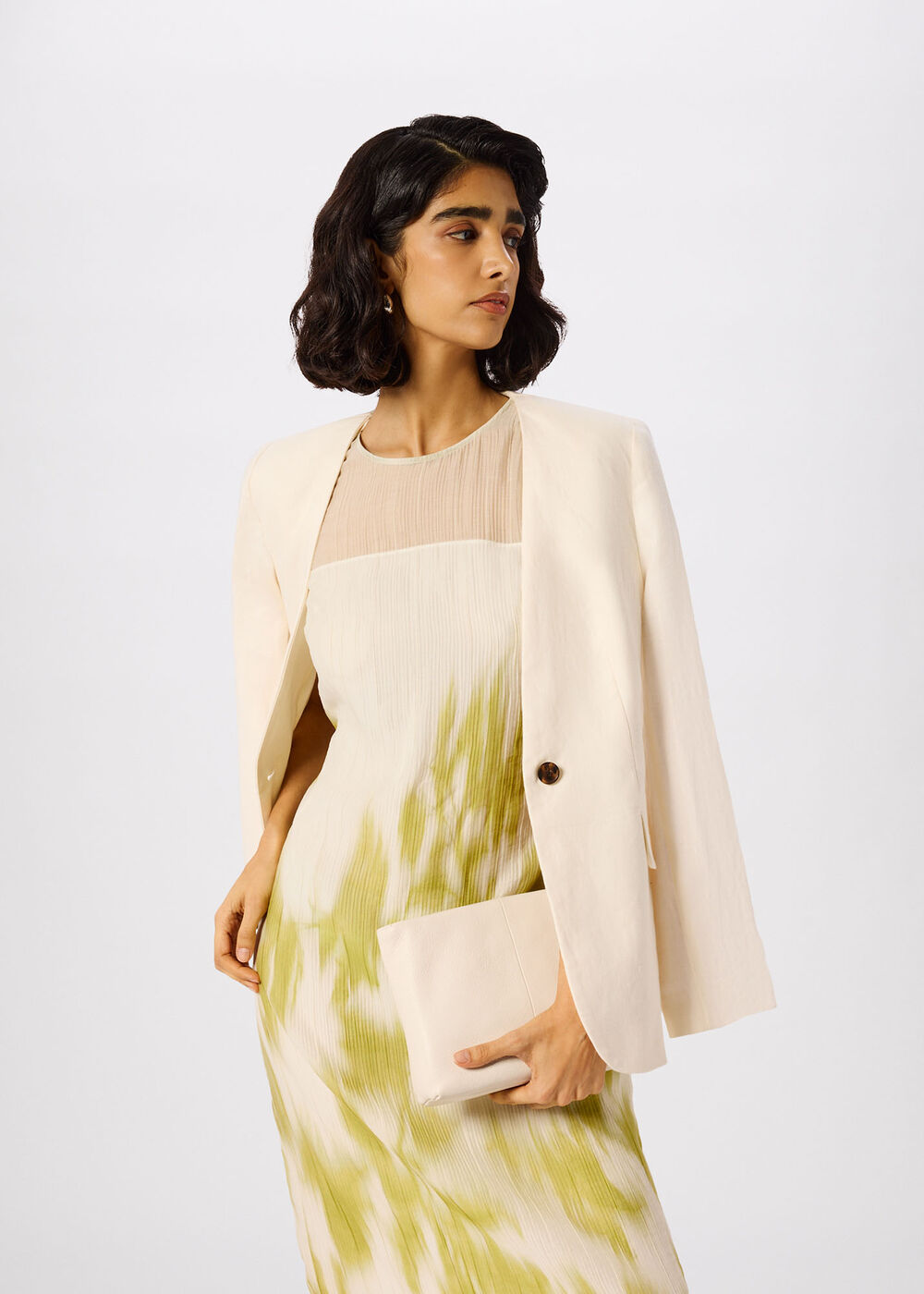 Blurred Floral Textured Dress