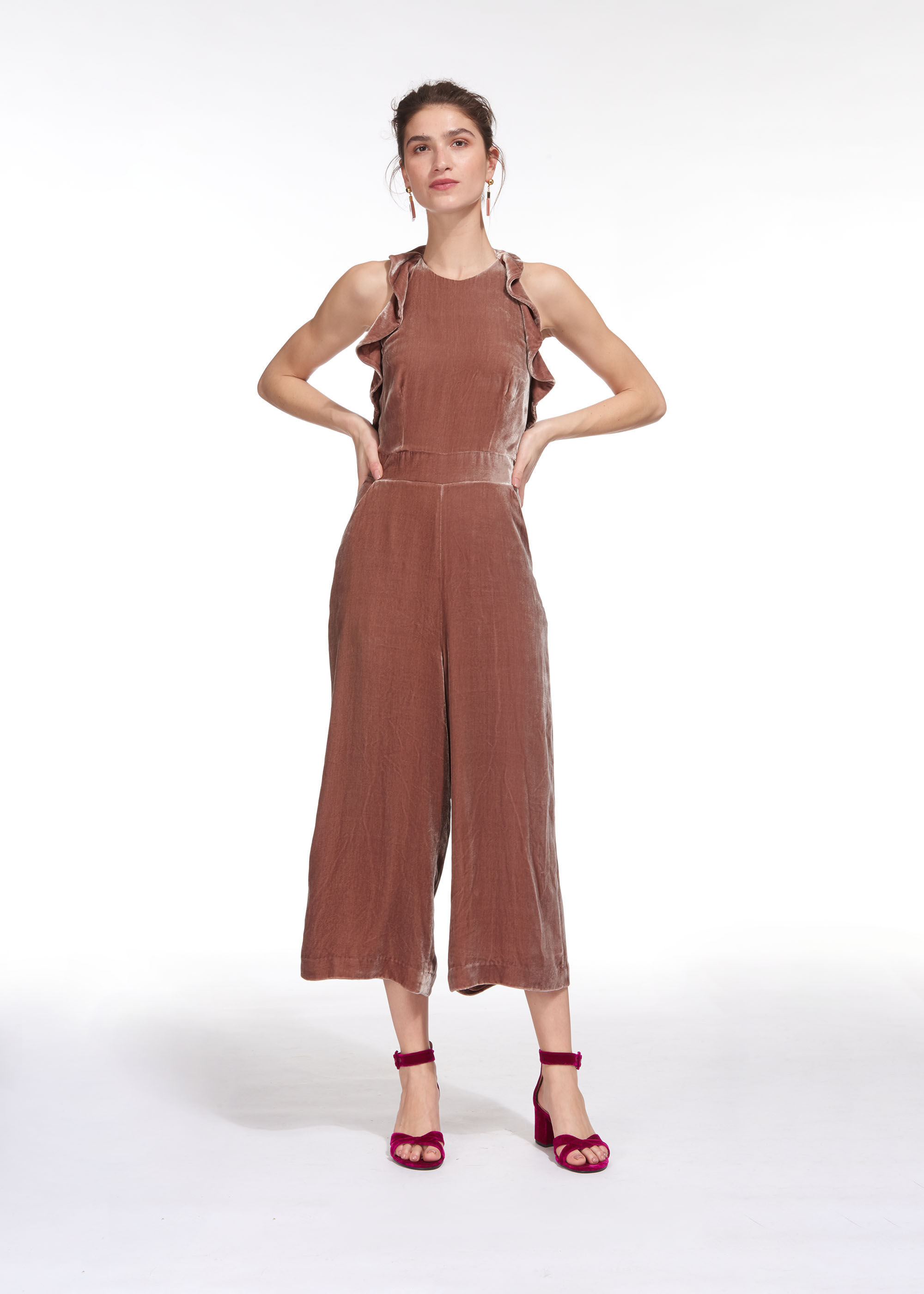 whistles pink jumpsuit