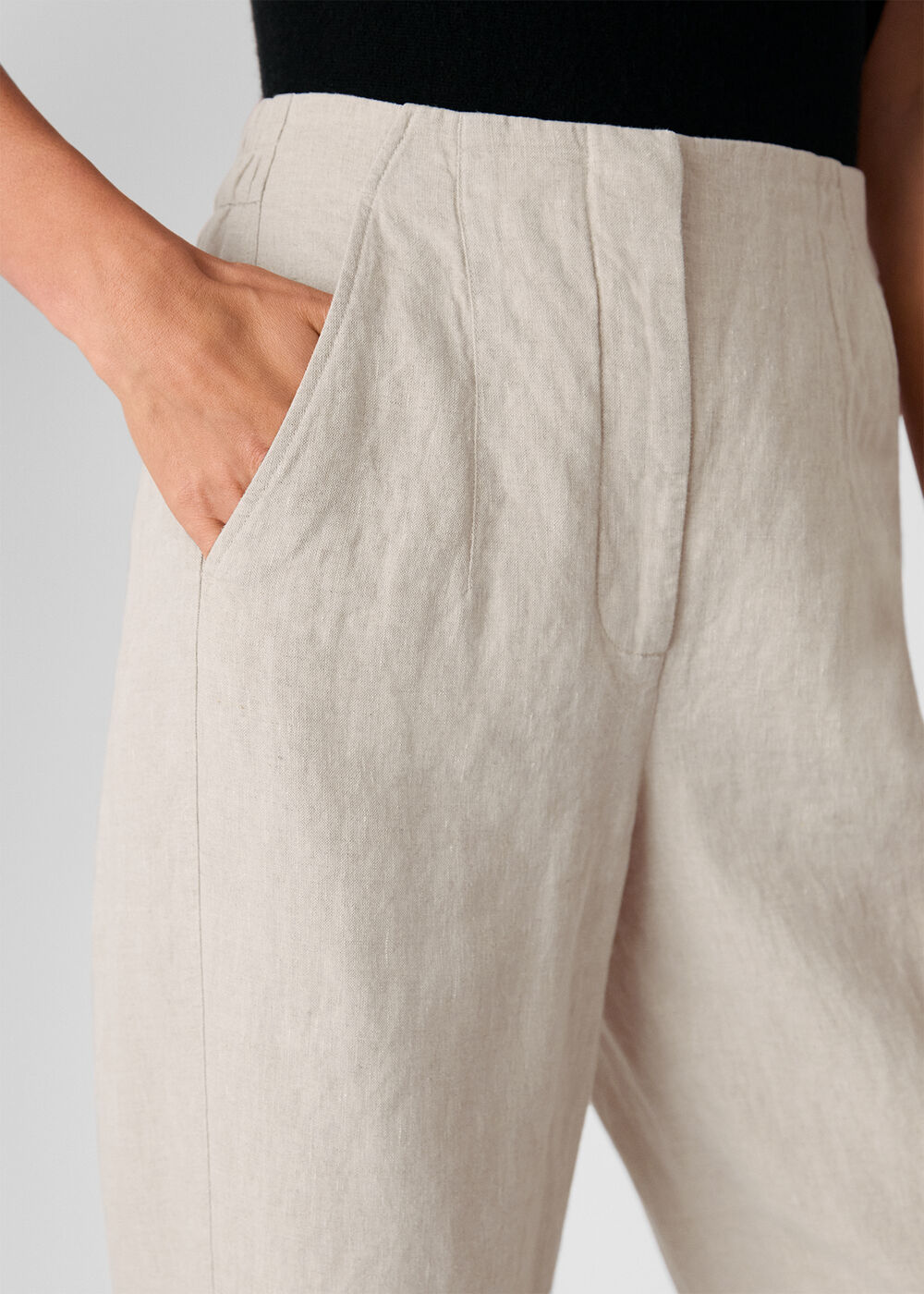 Linen Barrel Trouser