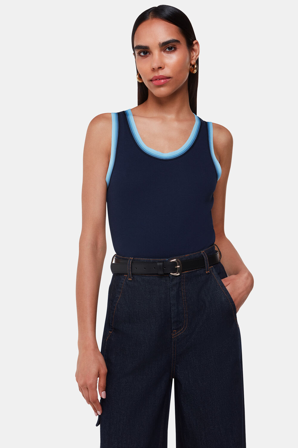 Stripe Detail Vest