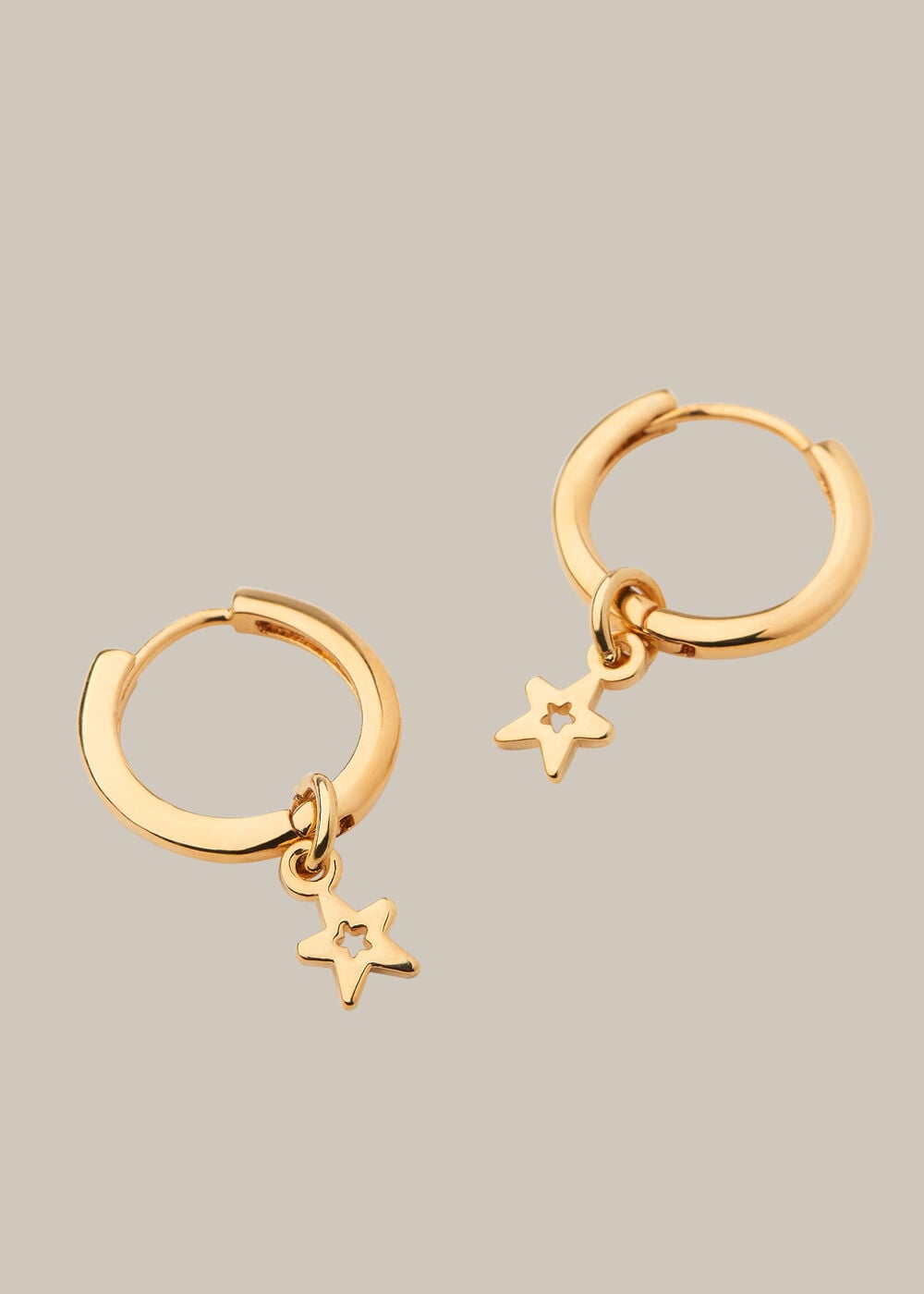 Gold Mini Star Hoop Earring