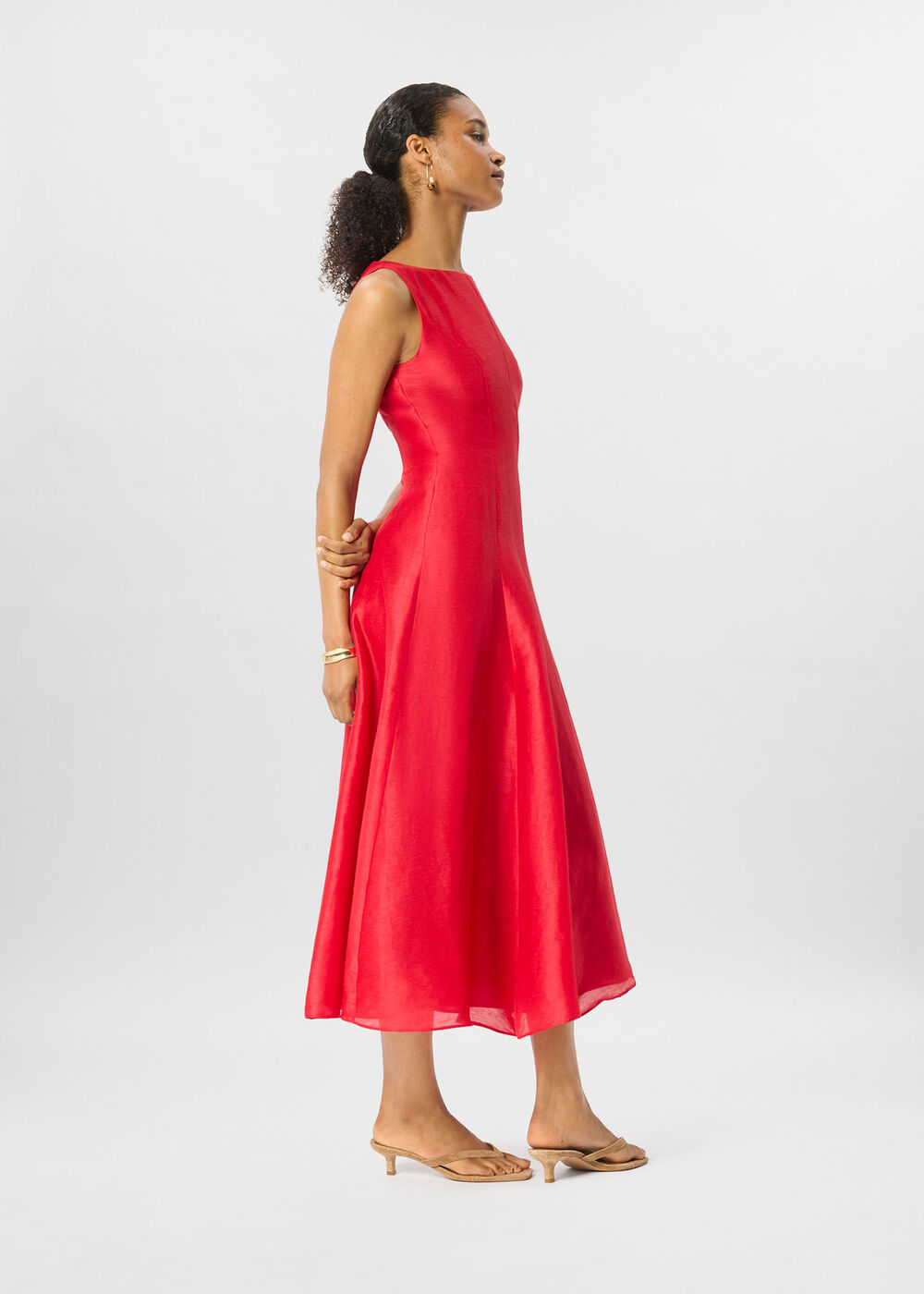 Open Back Silk Blend Dress