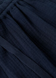 Wide Crop Cheesecloth Trouser
