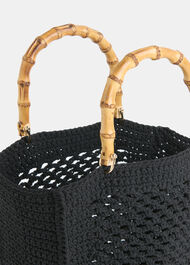 Bamboo Handle Crochet Bag