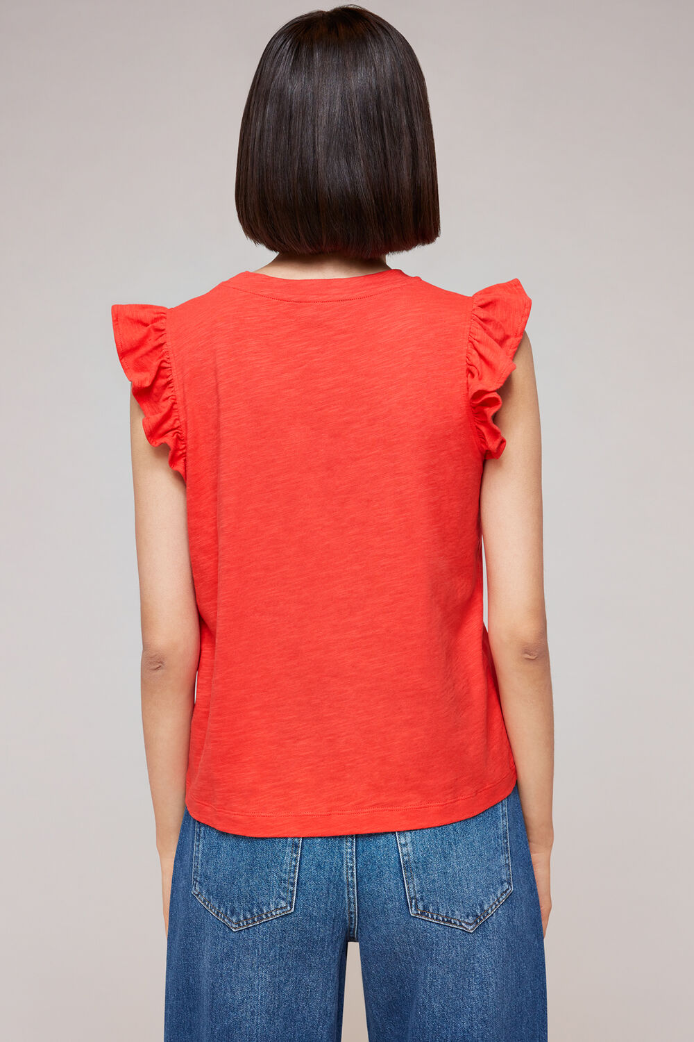 Frill Cap Sleeve T-Shirt