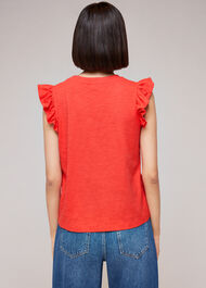 Frill Cap Sleeve T-Shirt