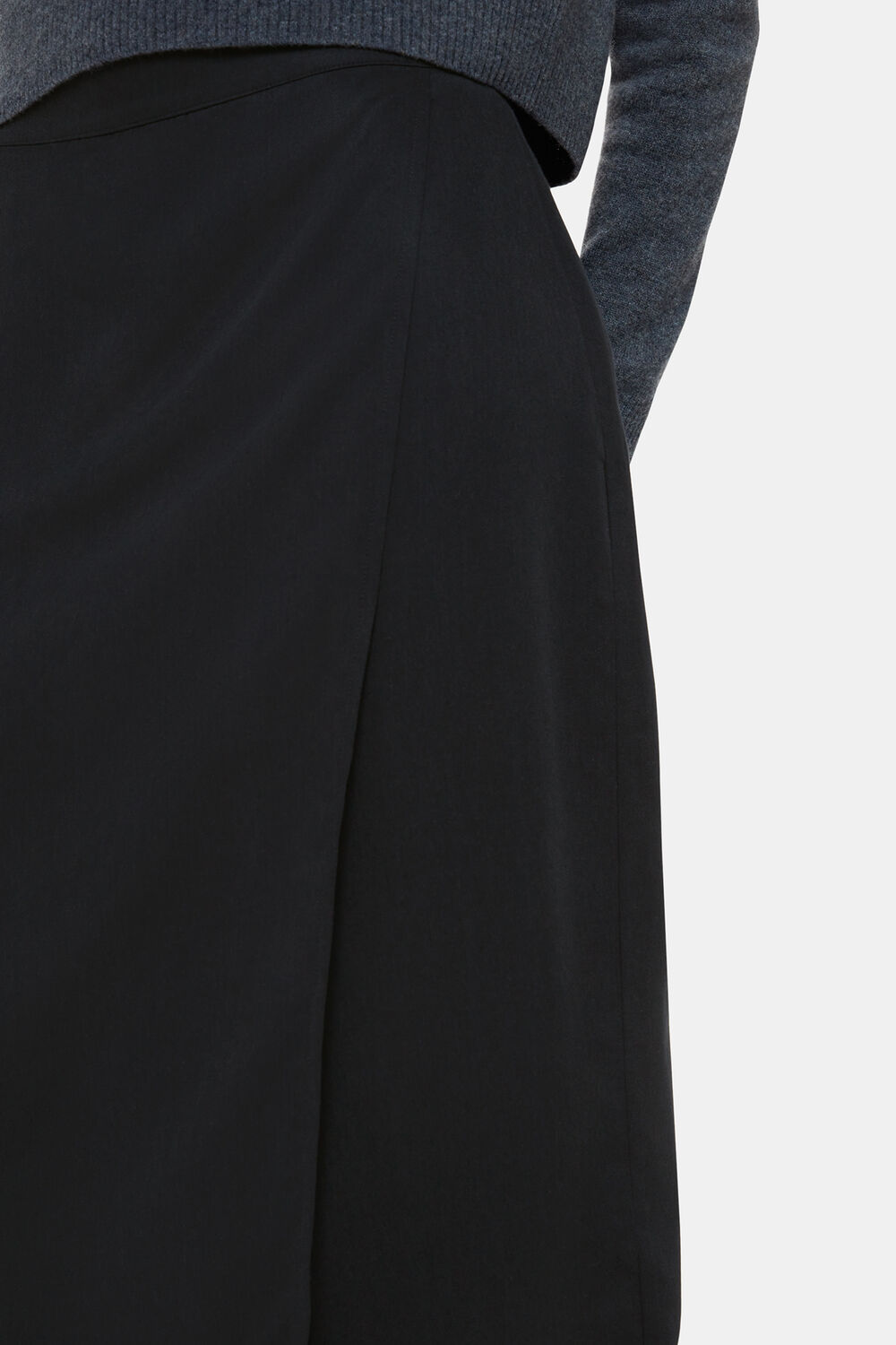 Black Olivia Wrap Skirt