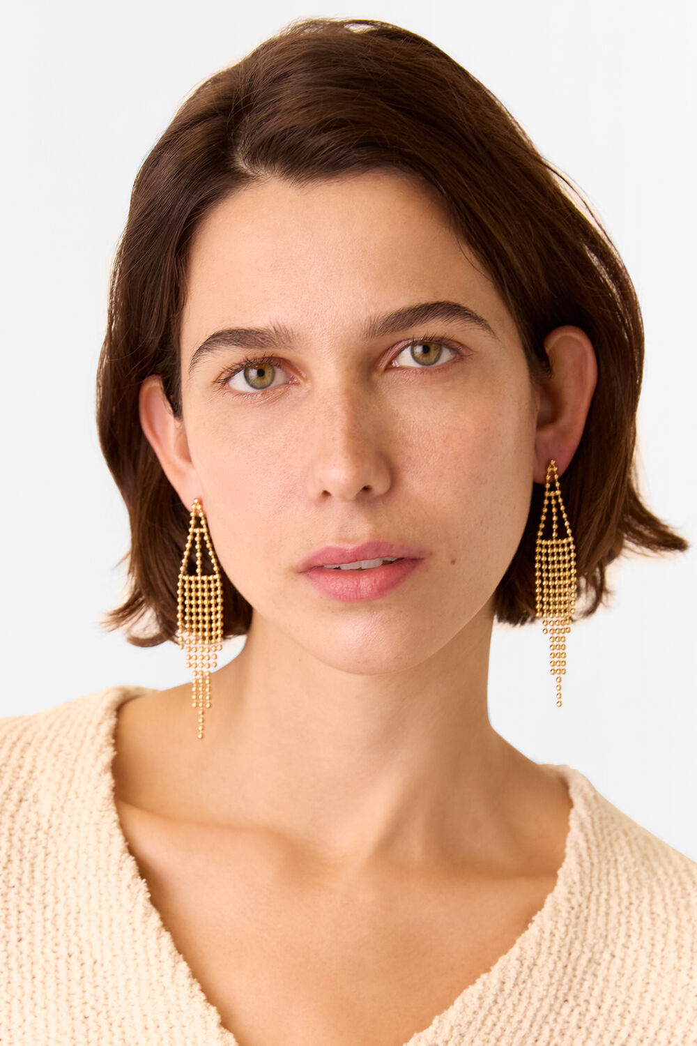 Seed Bead Statement Earring