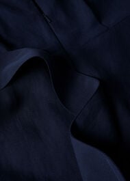 Linen Blend Tie Waist Jumpsuit