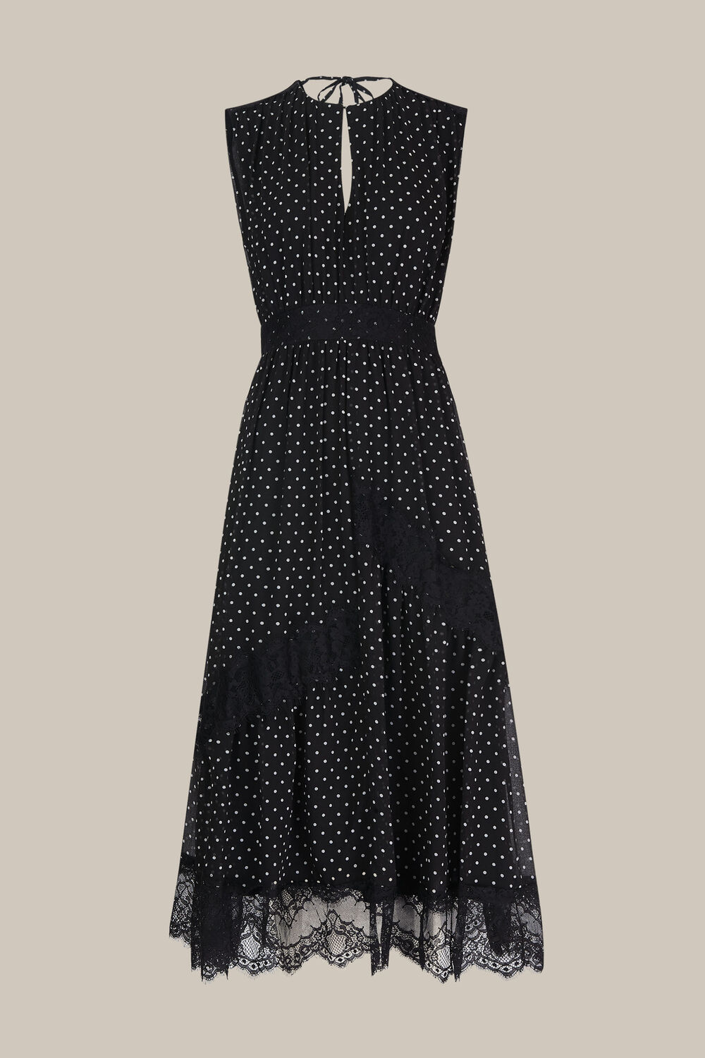 Spot Lace Midi Dress
