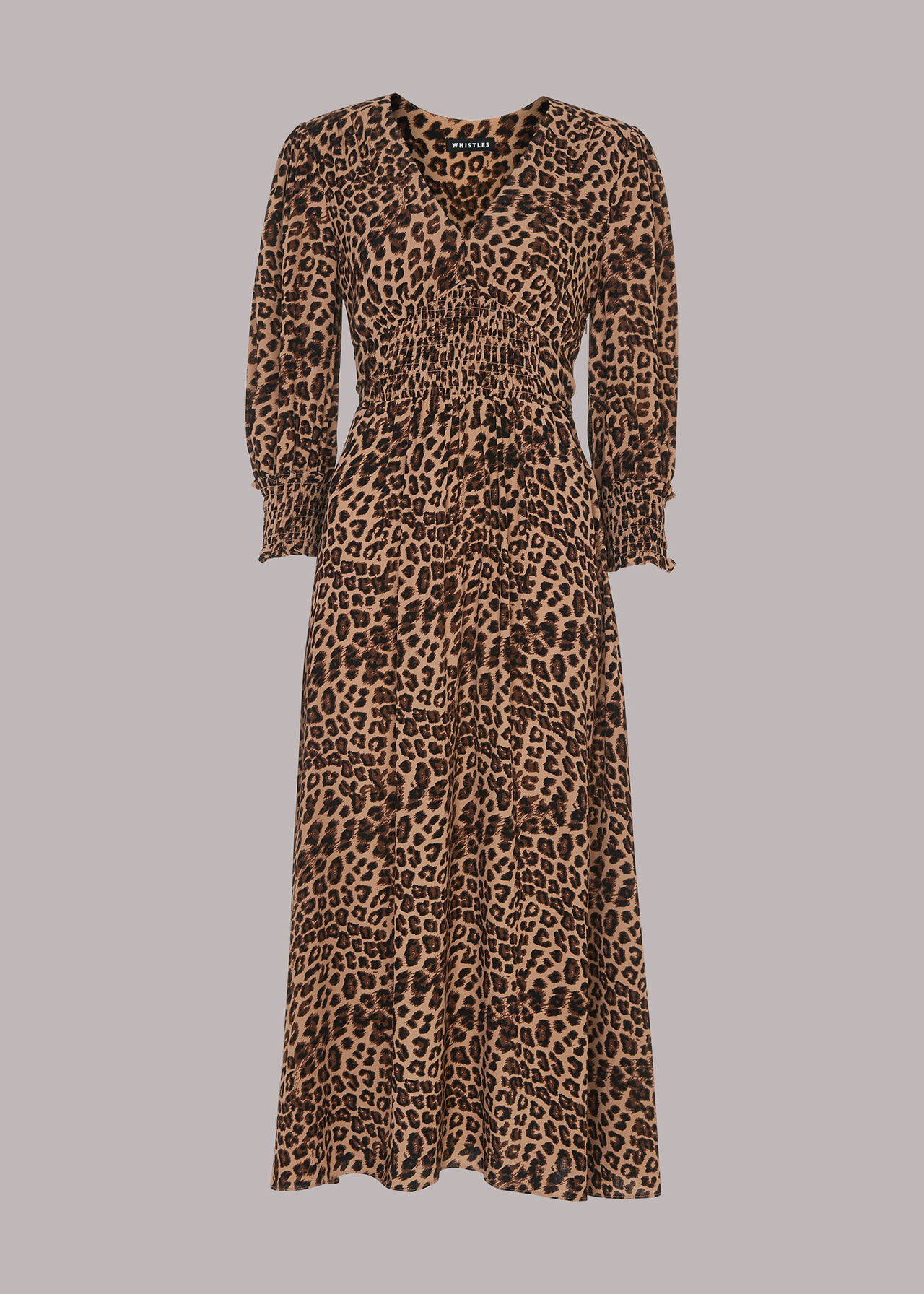 Jungle Cheetah Shirred Dress