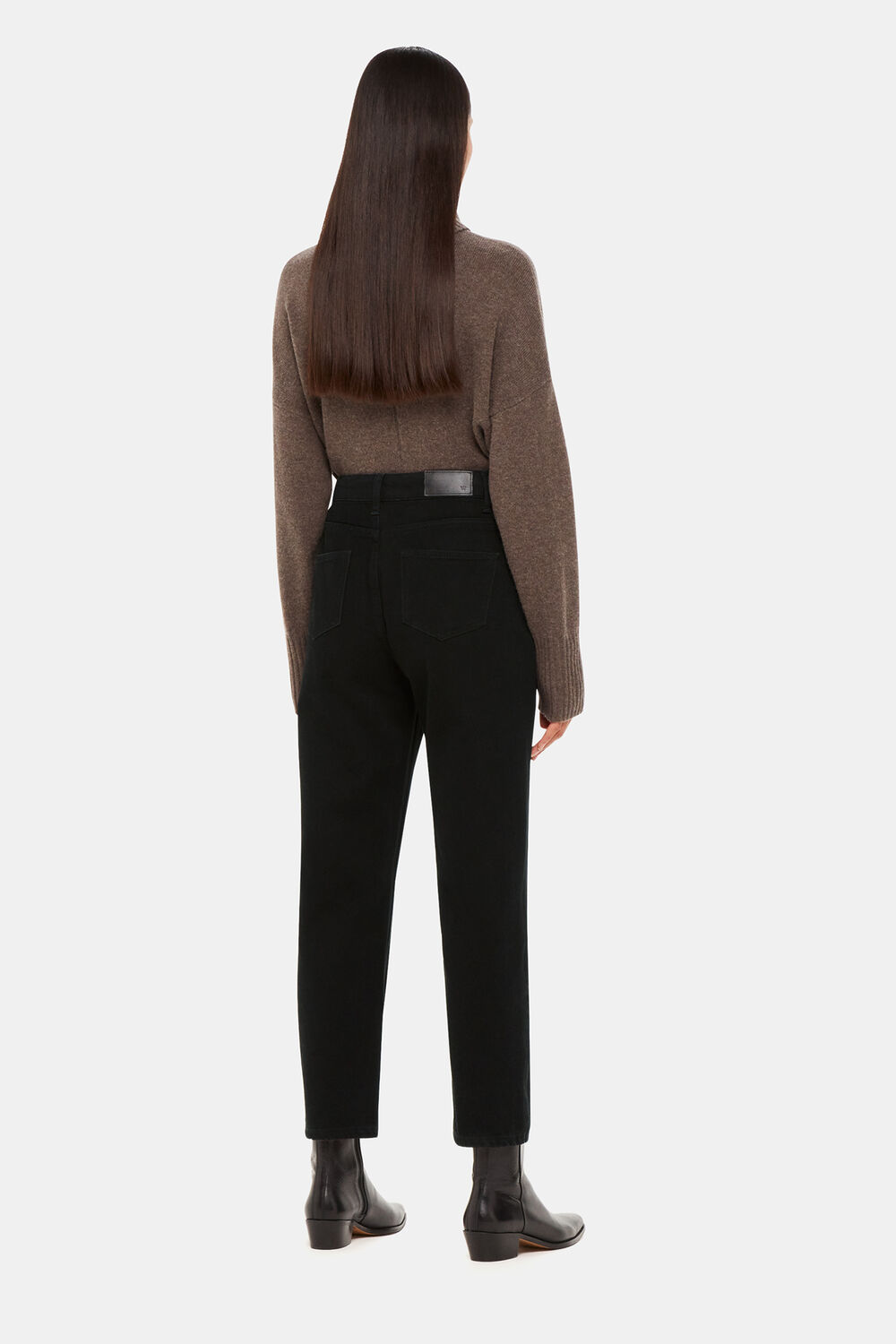 Solid Black Authentic Mollie Straight Jean