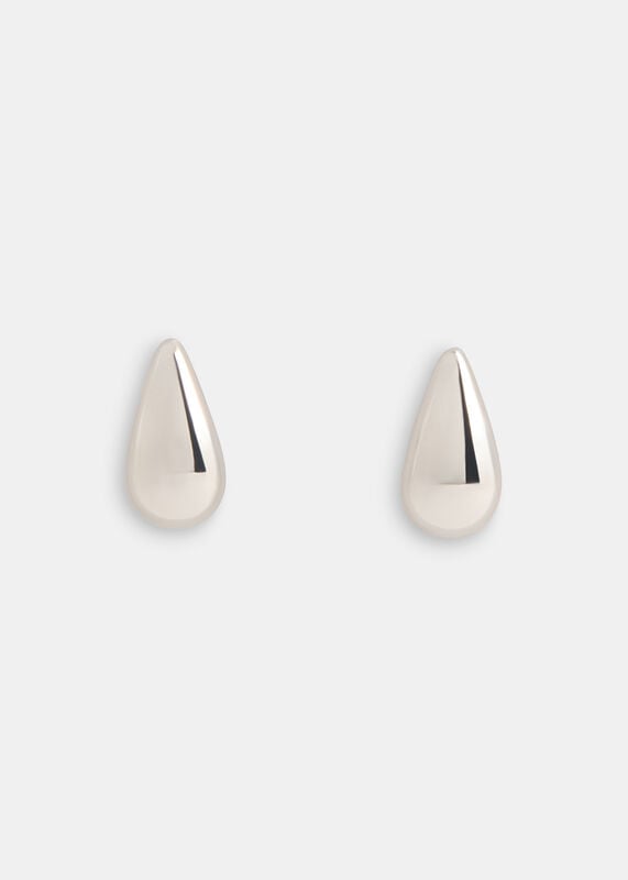 Silver Mini Teardrop Stud Earring