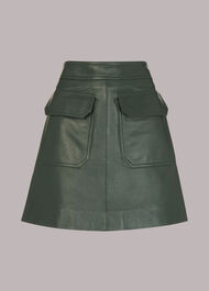 Military Leather Pocket Skirt