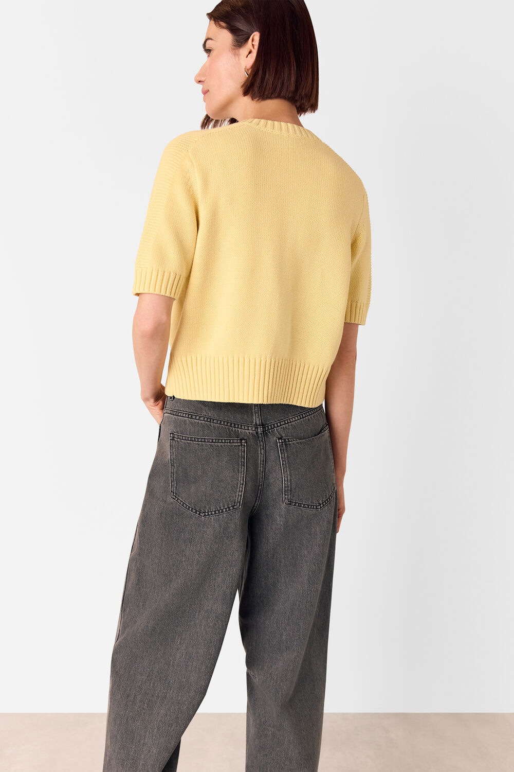 Short Sleeve Button Cardigan