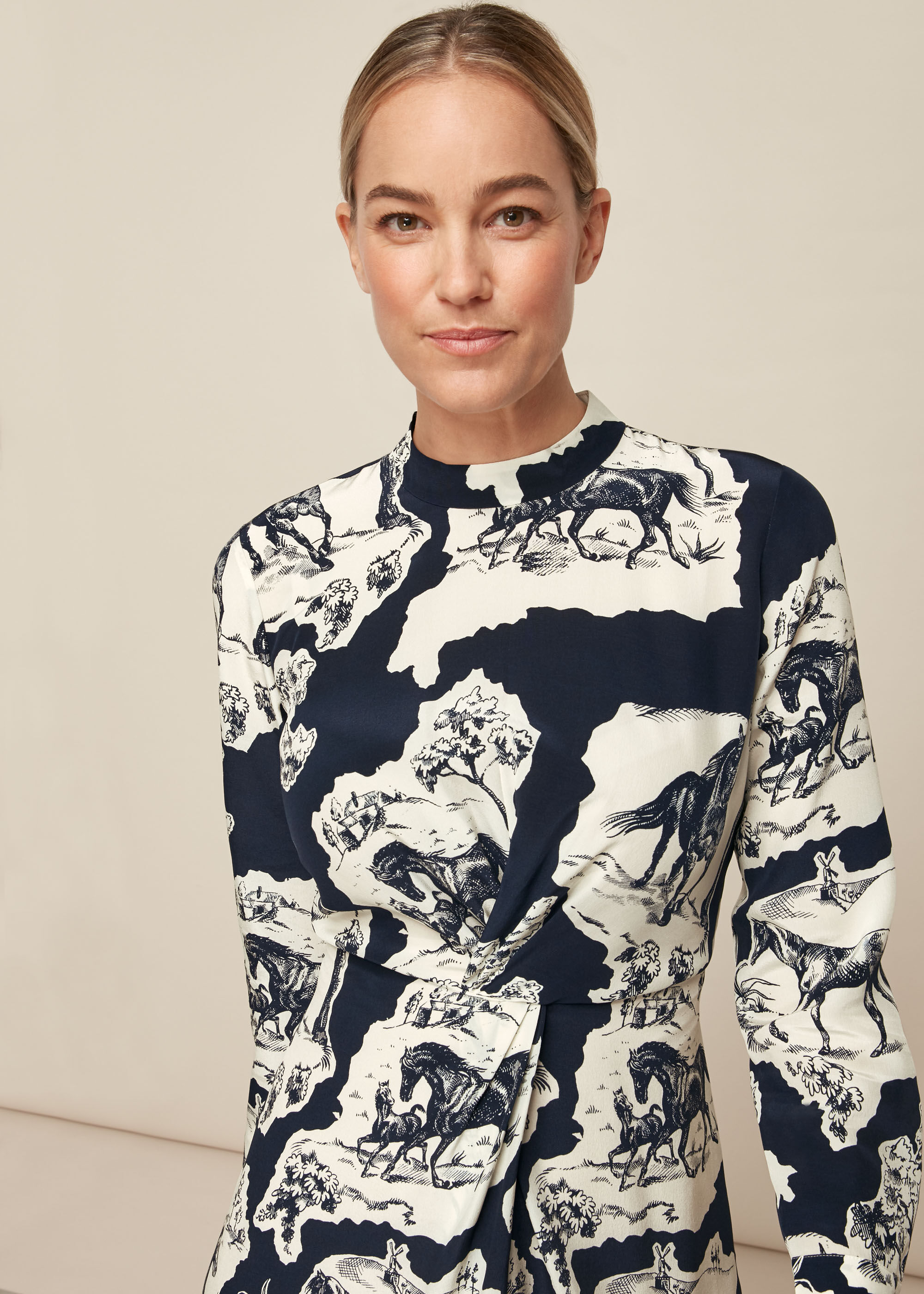 Whistles stallion print sales shirt dress