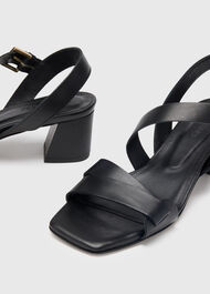 Block Heel Buckle Sandal