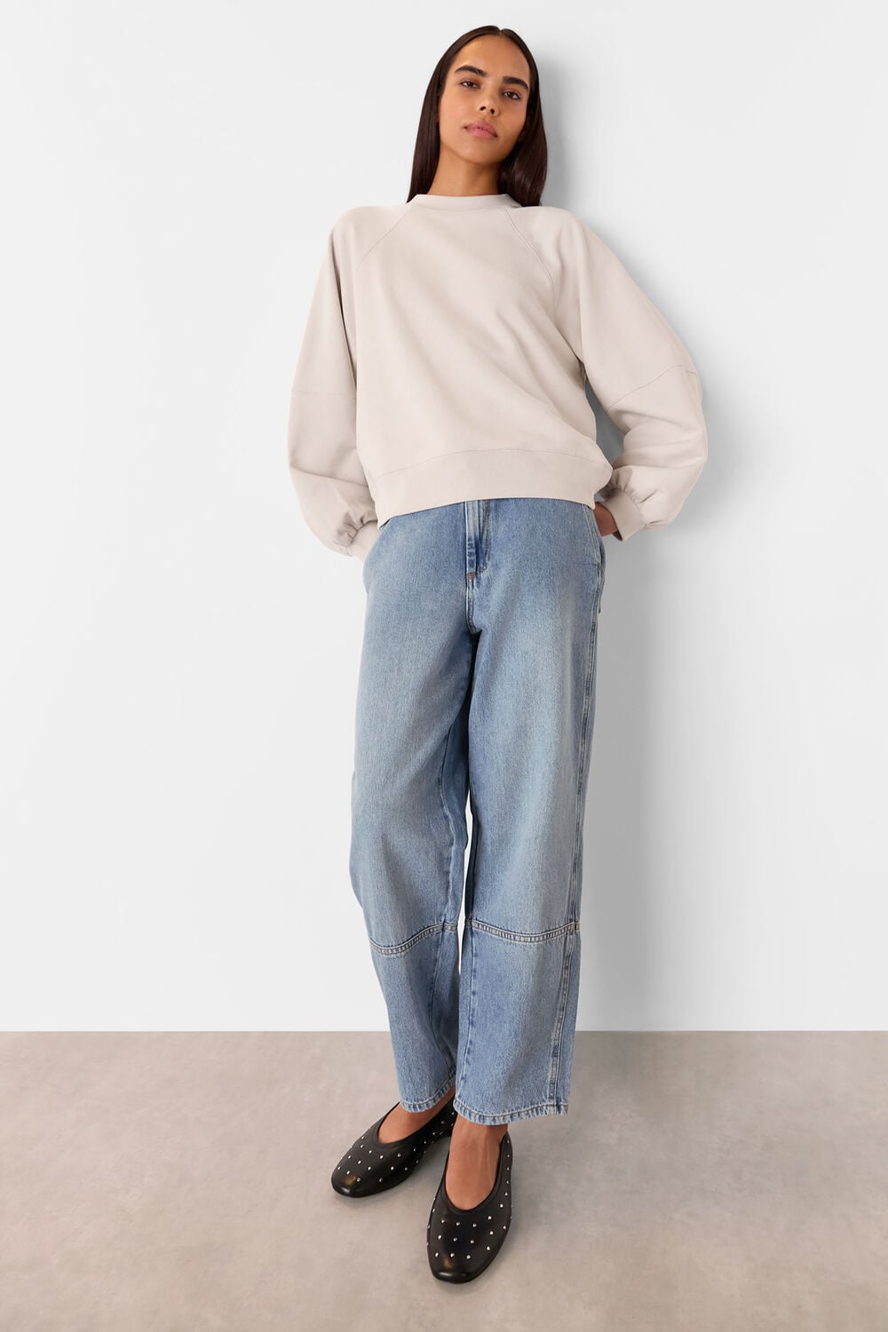Gathered Full Sleeve Sweat