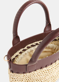 May Collar Straw Crossbody Bag