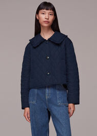 Collar Detail Quilted Jacket