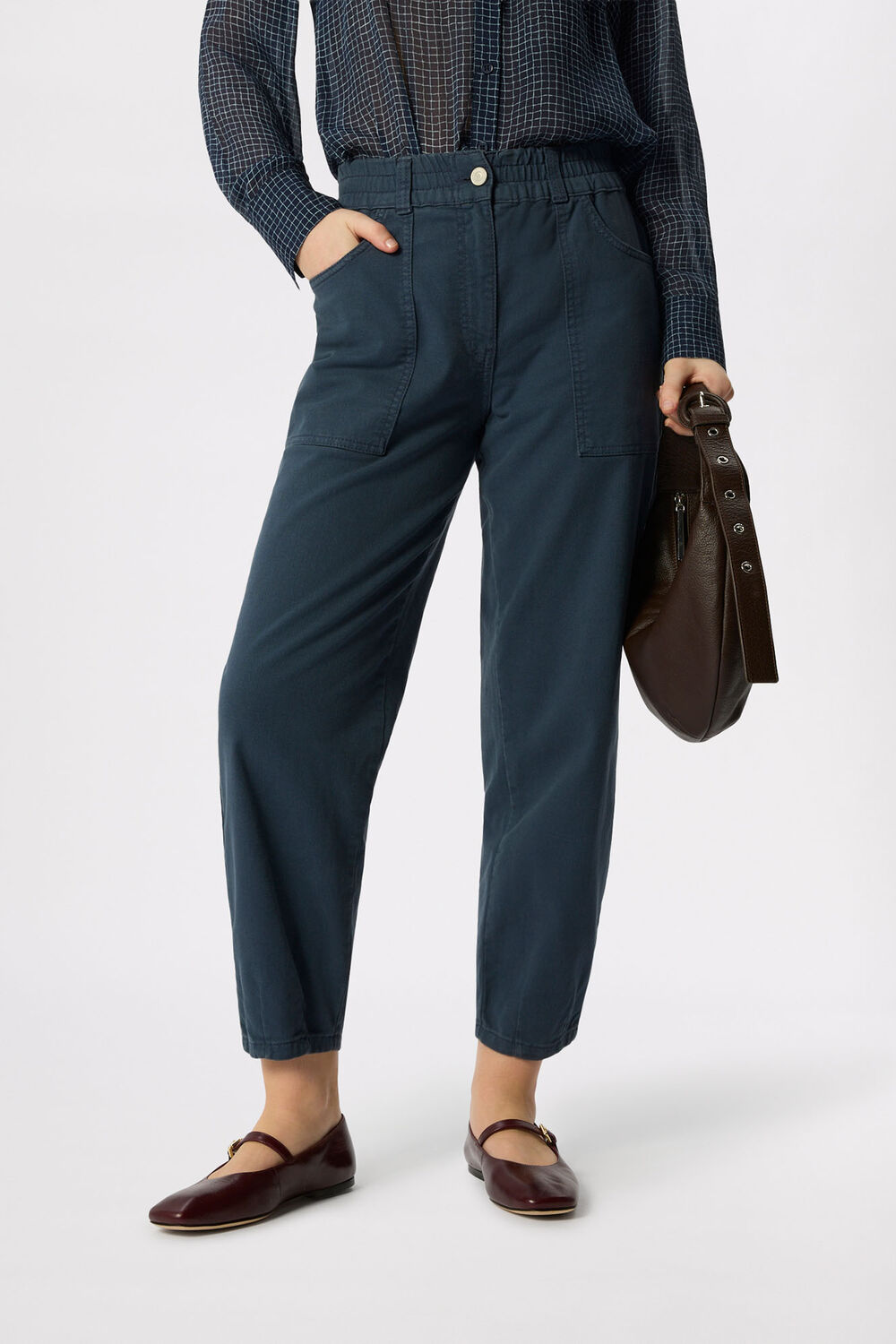 Navy Petite Tessa Casual Pants